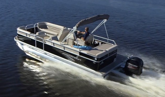 2017 Princecraft Tritoon with 150 hp mercruiser.  